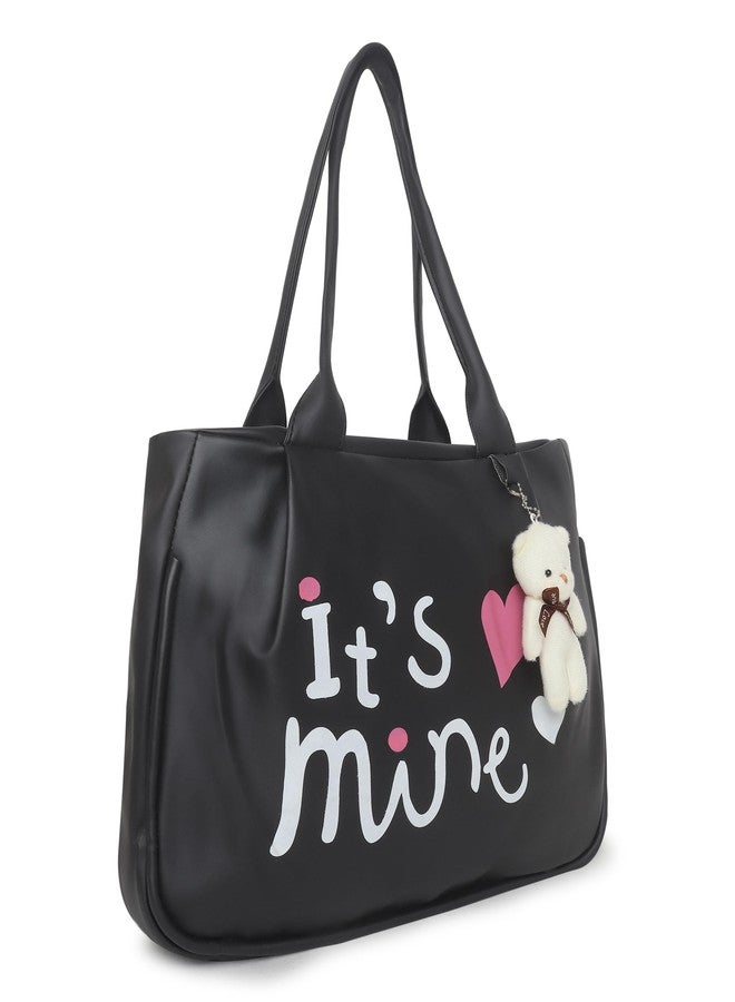 Purse Pulse Women Fashion Handbag Purses Stylish Ladies Women and Girls Handbag for Office Bag Ladies Travel Shoulder Bag Tote for College Girls (Black) - Image 2